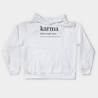 Karma Definition Kids Hoodie